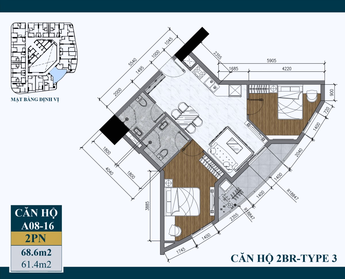 Căn Artstella 2pn -t3