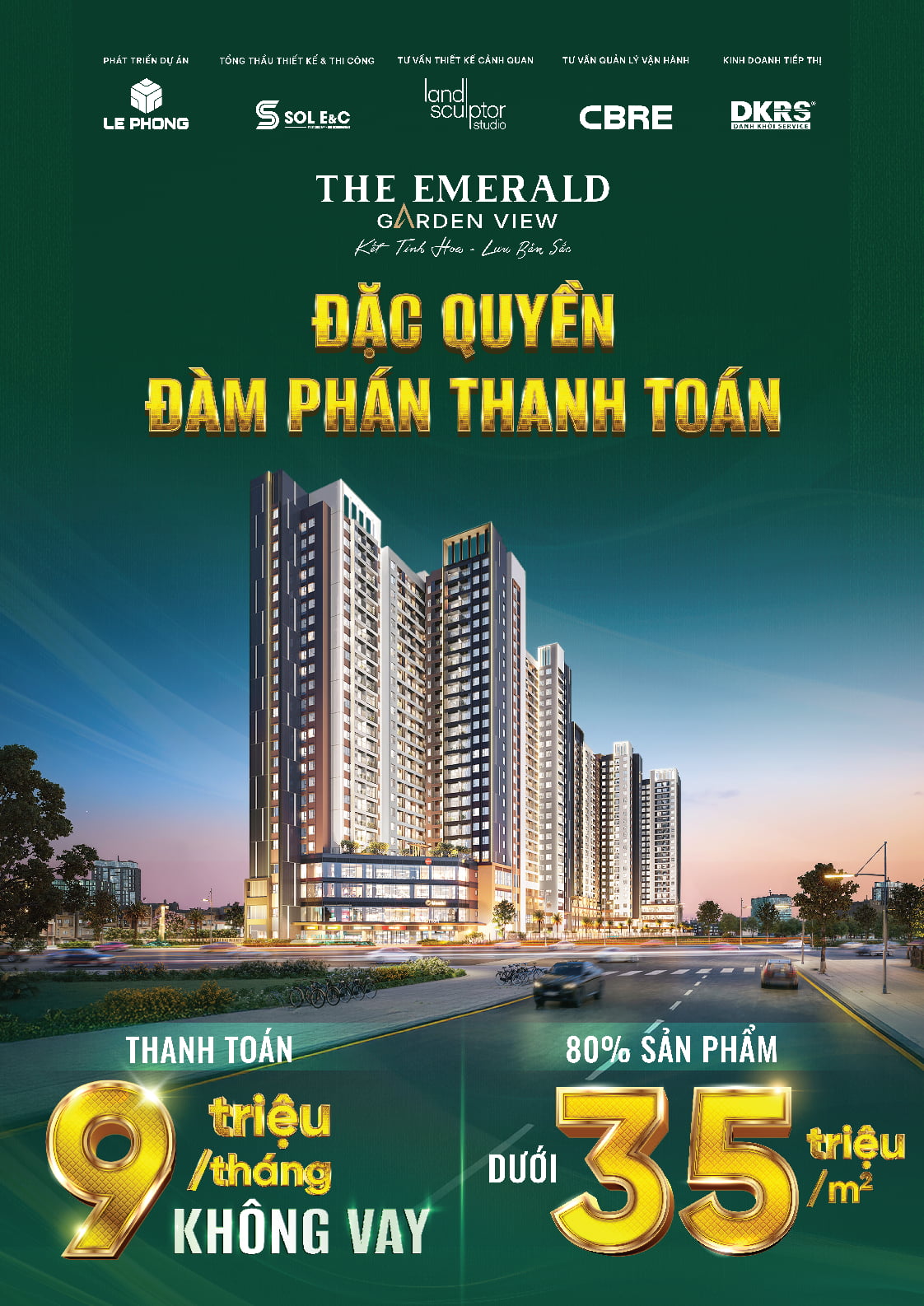 Giá bán và thanh toán The Emerald Garden View