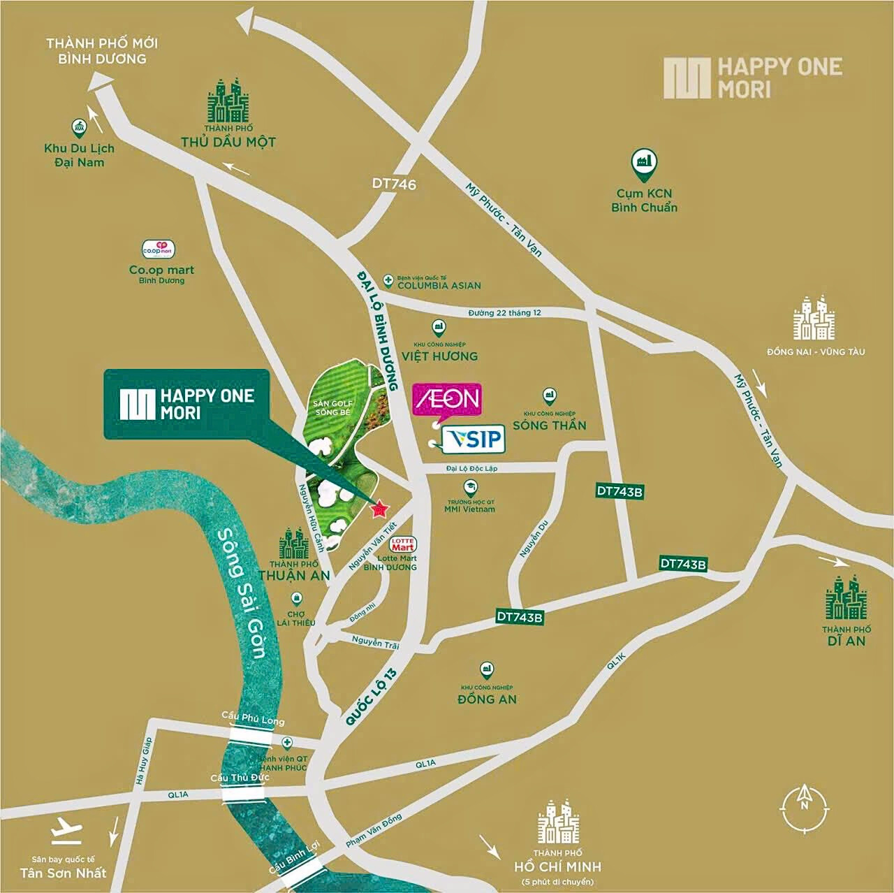 Vị Trí Happy One Mori