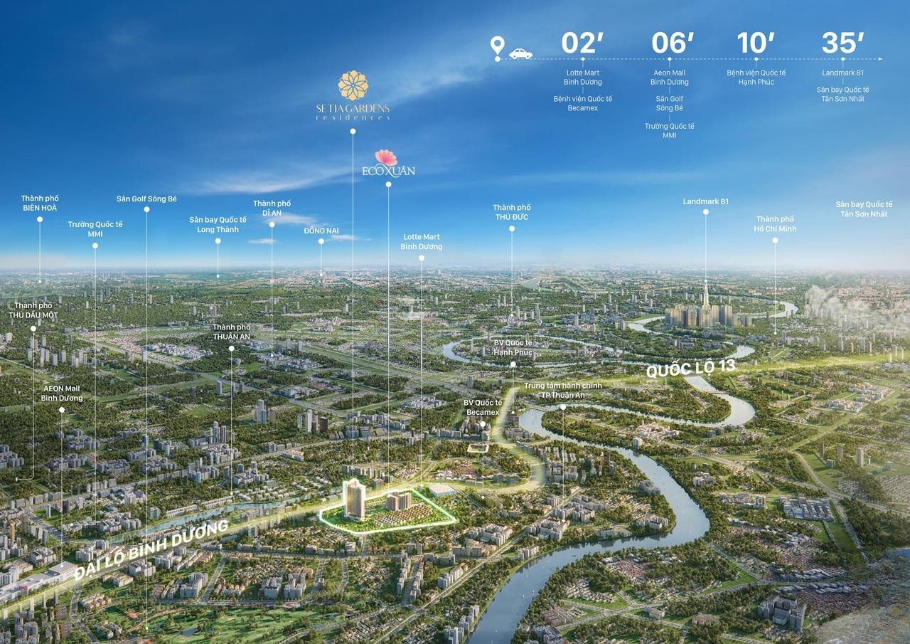 Vị Trí Liên Kết Vùng Setia Edenia